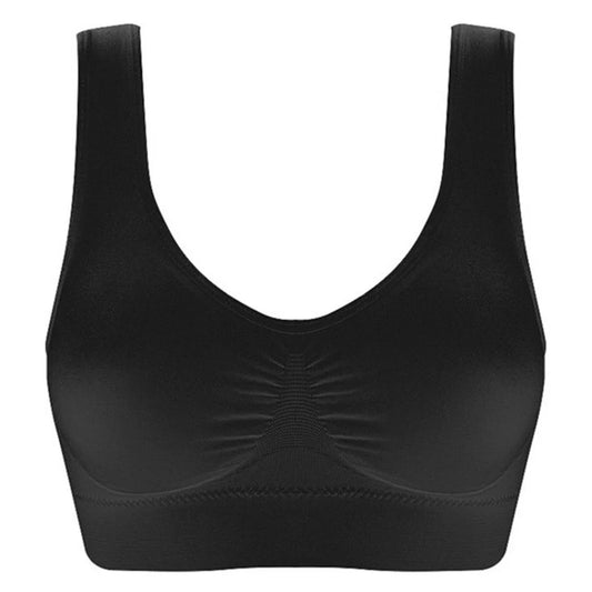 Women'S Seamless Bra For Women Crop Top Black Vertical Stripe Breathable Sports Bra Fitness Tube Tops Yoga Underwear Sports Bra