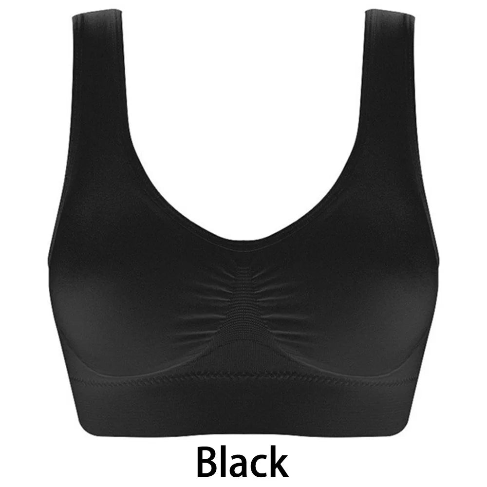 Women'S Seamless Bra For Women Crop Top Black Vertical Stripe Breathable Sports Bra Fitness Tube Tops Yoga Underwear Sports Bra