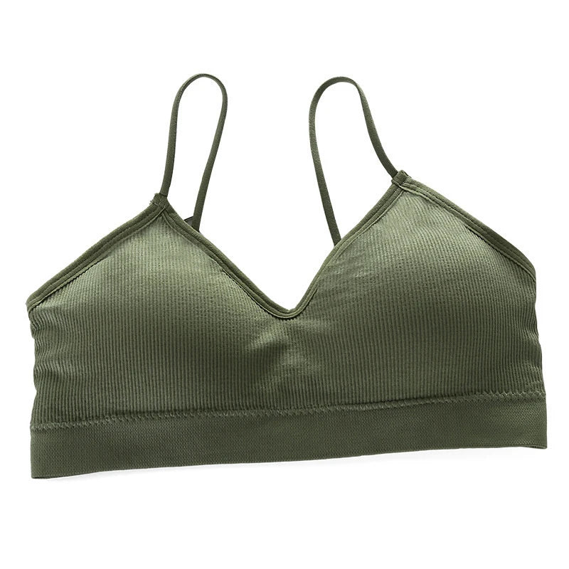 Women Sports Bras Fast Dry Elastic Padded Gym Running Skeep Bra Solid Color Fitness Yoga Sport Breathable Tops